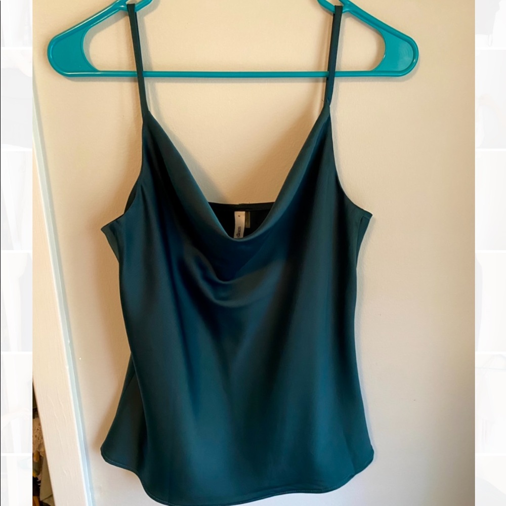 Dark Green Silk Tank